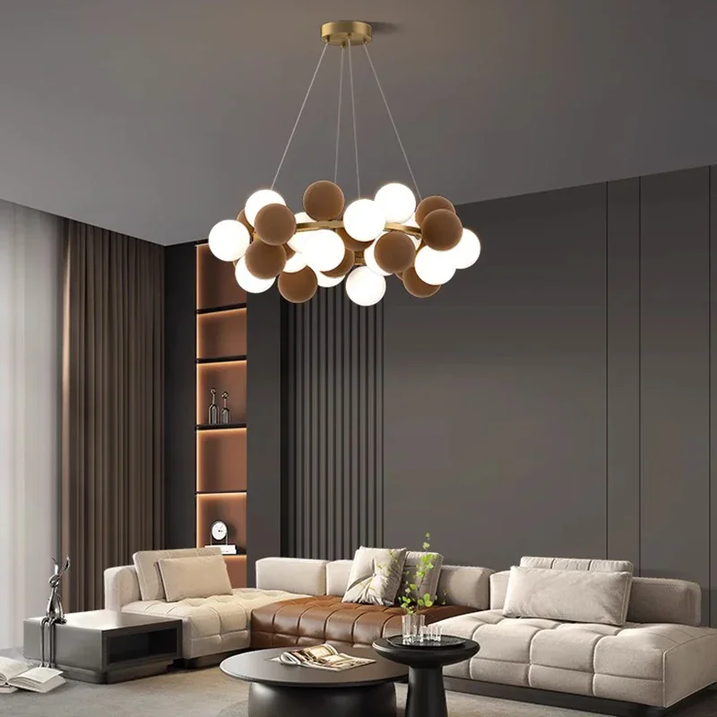 

Modern Round Ball Pendant Light Kitchen Island Restaurant Home Decor Living Room Chandelier Decoration Indoor Lighting Fixtures