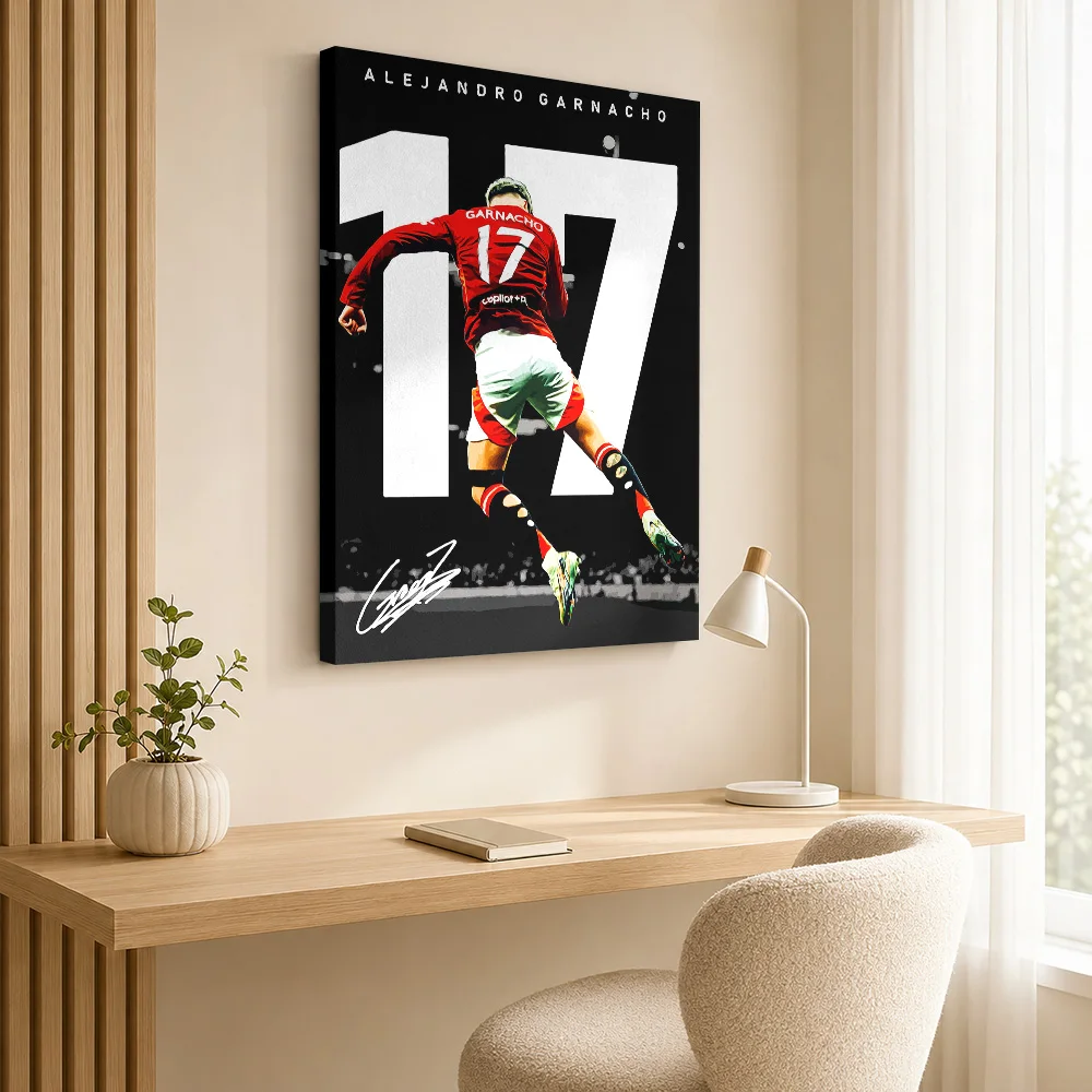 Alejandro Garnacho Soccer Player Canvas Poster Digital Style Canvas Wall Art With Personalized Photo For Home Gym Ideal Fan Gift