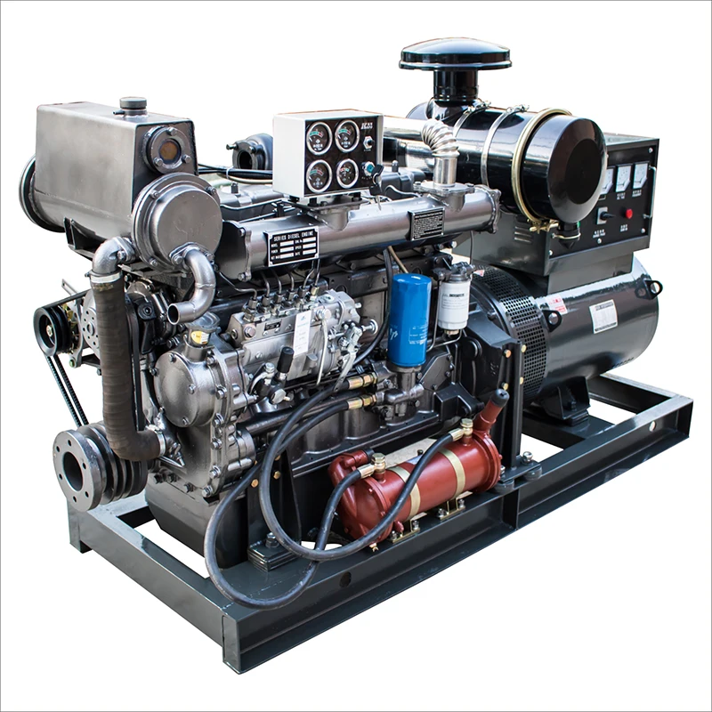 Marine diesel generator set water cooling 30KW 50KW 80KW 100KW 150KW 180KW 200KW power generator set for ship good price