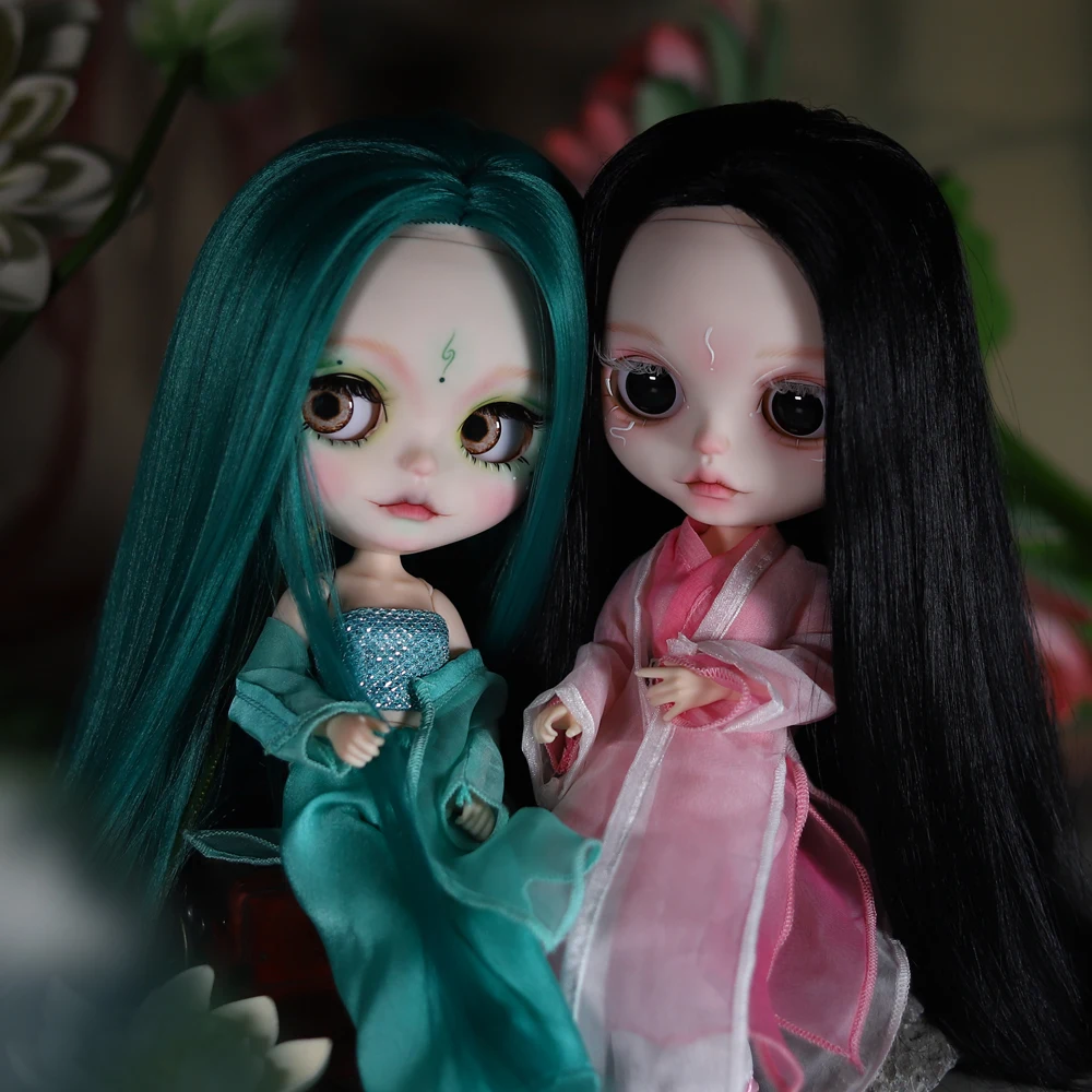 ICY DBS Blyth Doll Chinese Legend The White Snake Green Snake Fair Skin Matte face Hand-Painted Makeup Festival Birthday Gifts