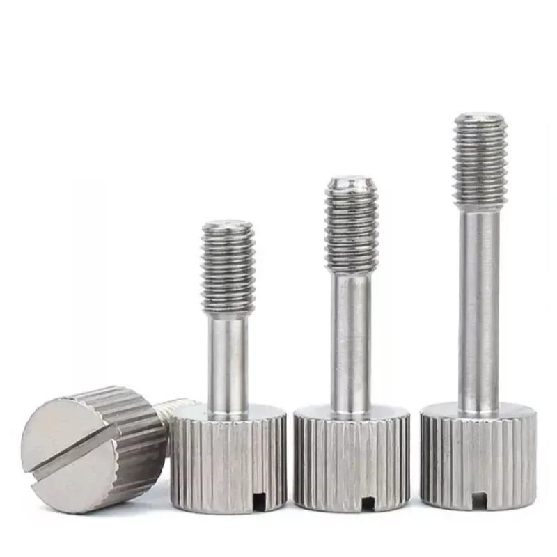 M3 M4 M5 M6 304 스테인리스 슬롯형 손나사, 너클 슬롯 헤드 엄지 나사, 웨이스트드 샹크 포함