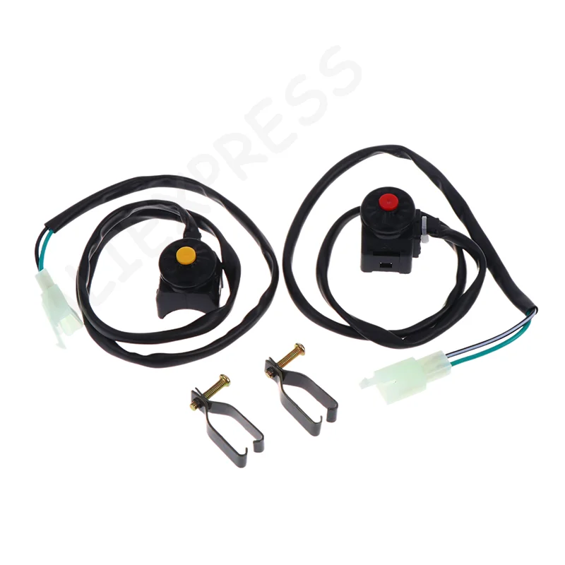 New Motorcycle Kill Switch Red Push Button Horn Starter Control Switch Dirt Bike ATV UTV Dual  For 22mm Handlebar Mounted Bars