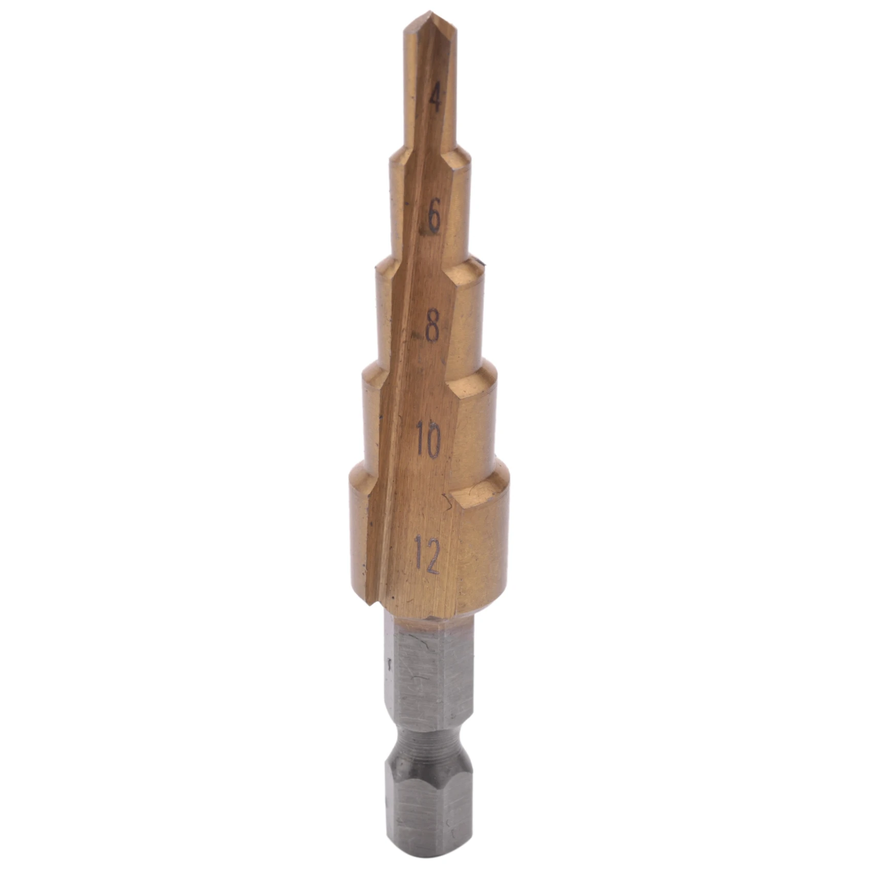 

A53Q-6Pc Набор ступенчатых конусных сверл Hss Резак для металлических отверстий Метрический 3-12 4-12 4-20 мм 1/4 дюйма Металлический шестигранный конус с титановым покрытием