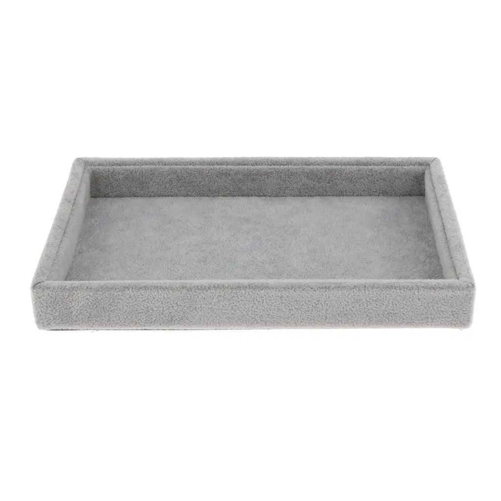 Velvet Jewelry Tray Set of 2 Suede Ring Holder Jewelry Display Tray for Earrings Pendants Necklaces