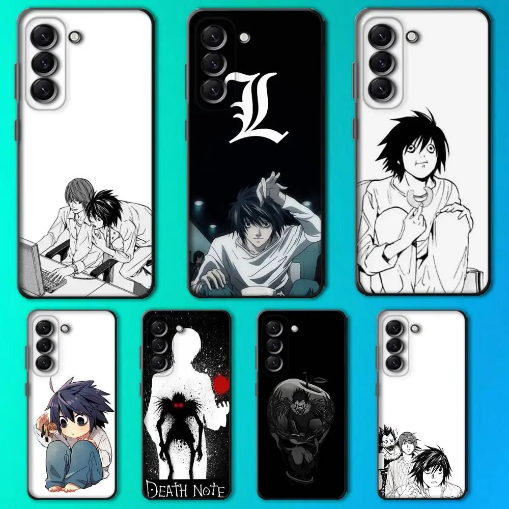 

L-Lawliet D-Death Note Phone Case For Samsung Galaxy A13,A21s,A22,A31,A32,A52,A53,A71,A80,Soft Black Shell