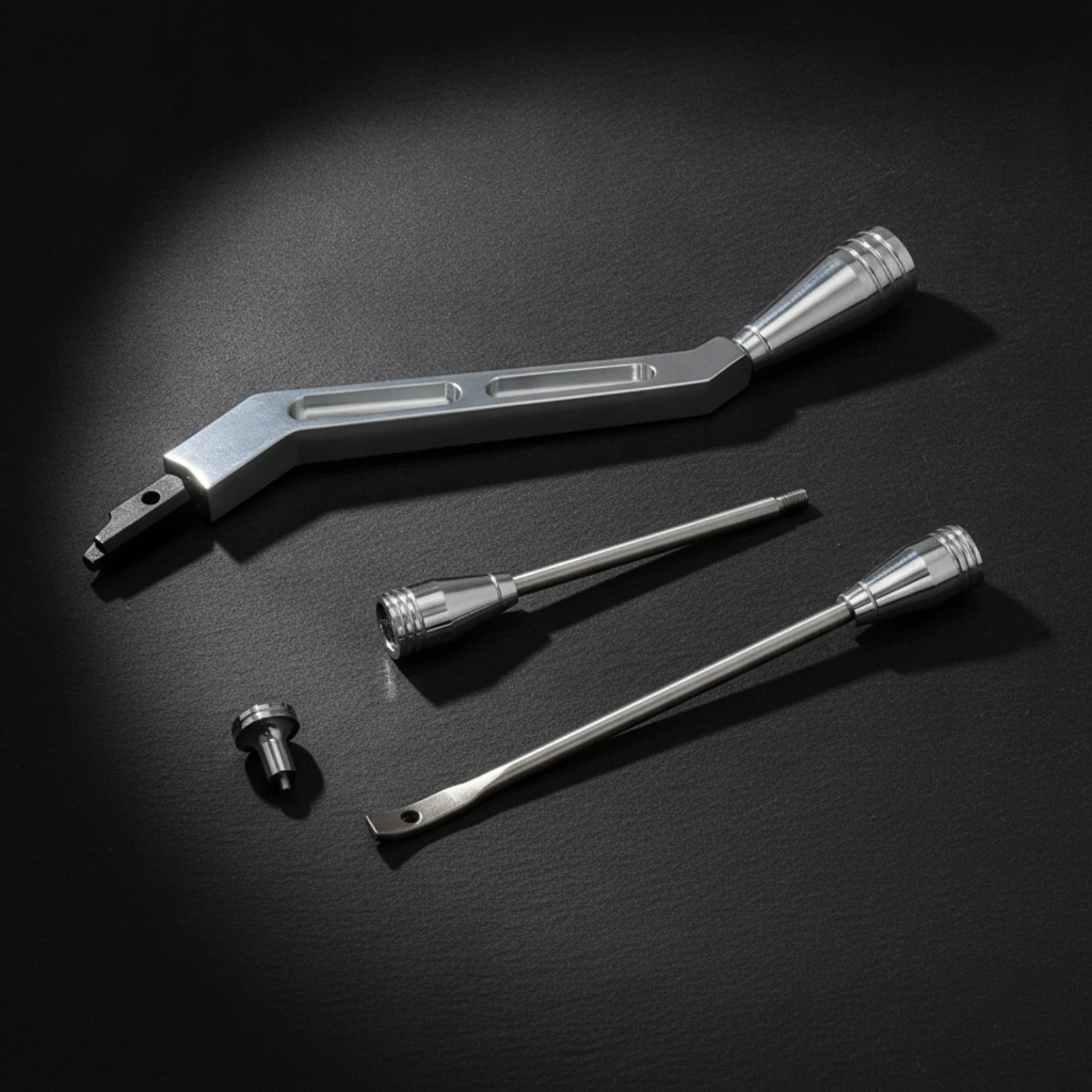 Steering Column Gear Lever Dress-up Kit Machined Column Shifter Lever with Rods Hardware Easy Install Long-Lasting