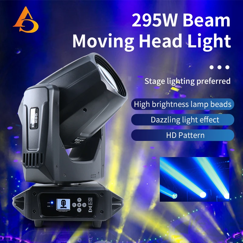 Projecteur d'éclairage de scène à tête mobile, faisceau DMX 295W, adapté pour DJ Chang Party, prohibe la lumière de scène professionnelle