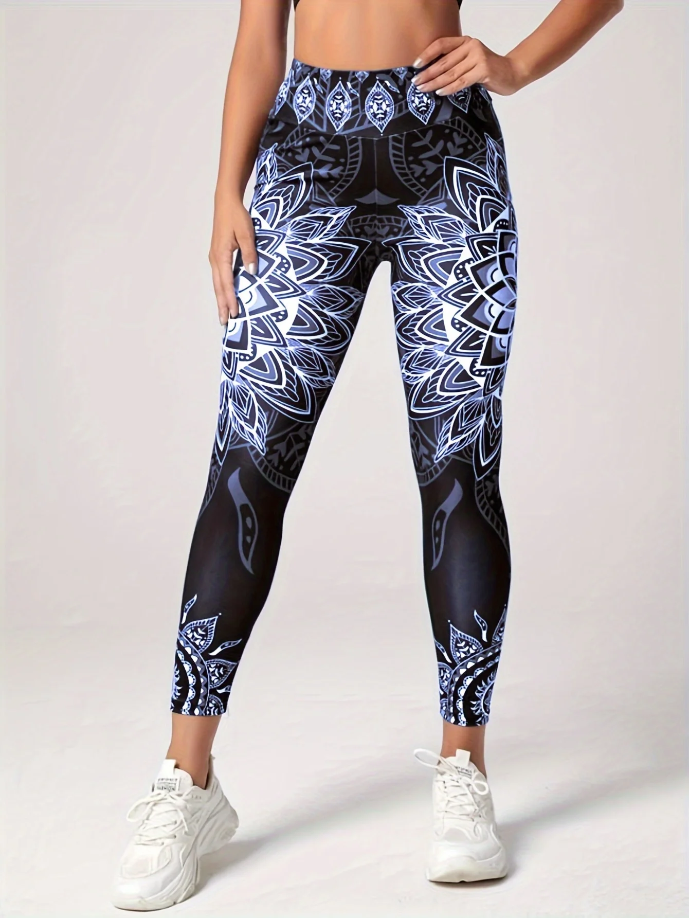 

3D Print Lotus Graphic Women's Yoga Pants Running Dancing Fitness Sport Leggings Fashion Creative Design High Waist Elastic Pant
