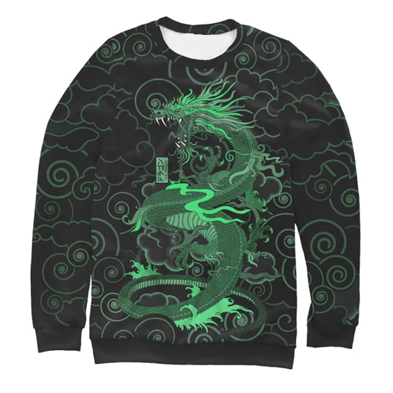 

Funny 3D Chinese Loong Print Sweatshirts Trend Harajuku Oversized Pullover Casual O-neck Hoodies For Men Fashion Autumn Clothing