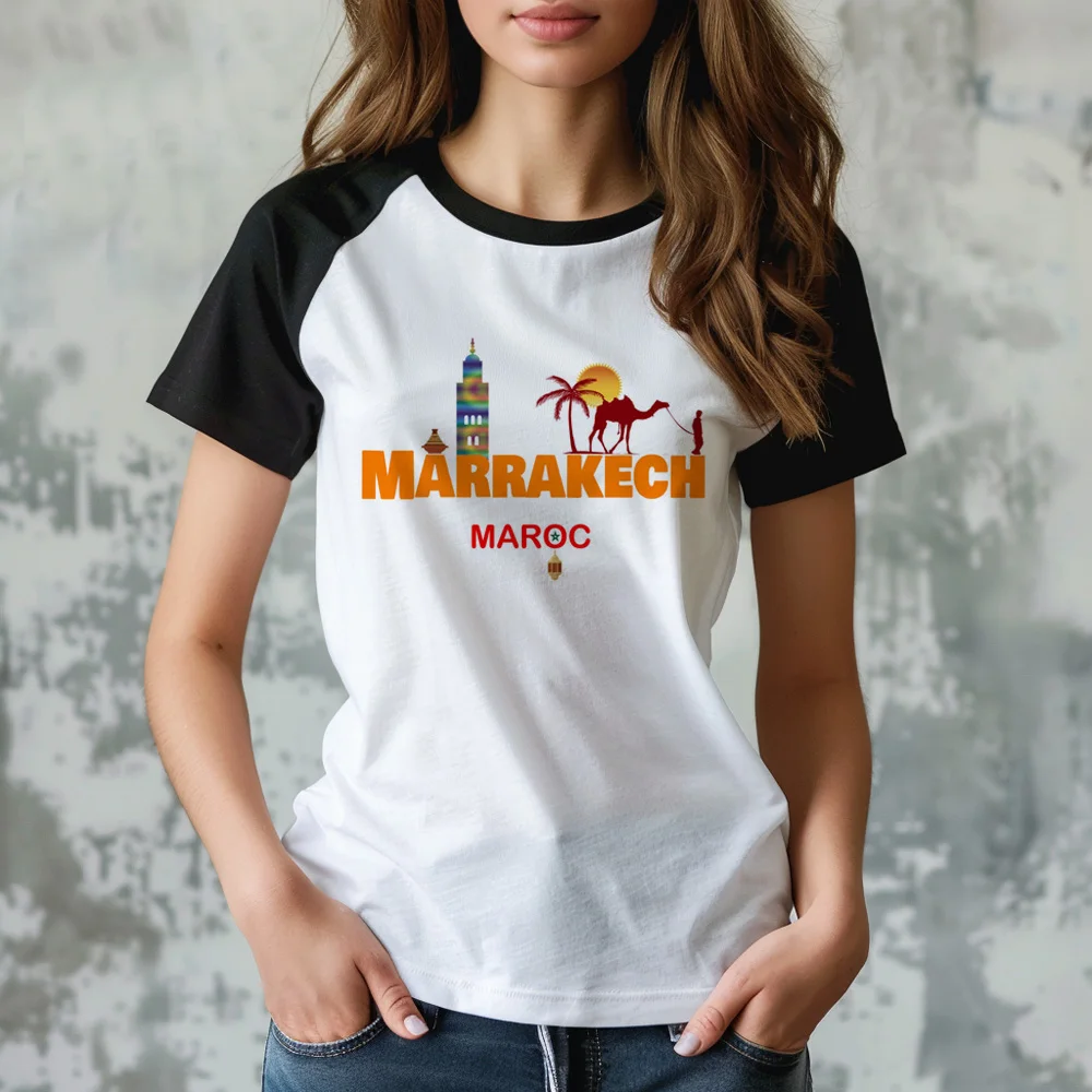 Maroc Morocco Tee women summer designer manga tshirt girl designer Japanese clothes