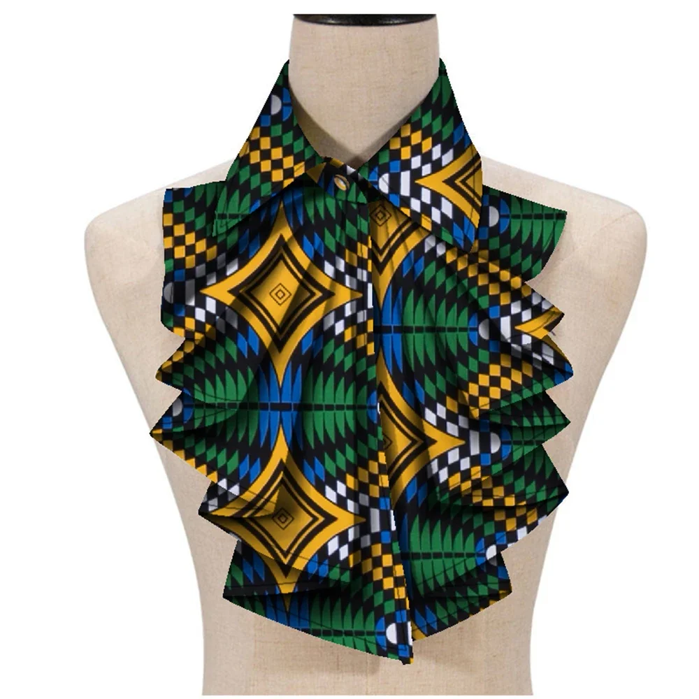 New Fashion African Print Ankara Tie for Women Triangle Ankara Fabric Cravat Africa Tie WYA027