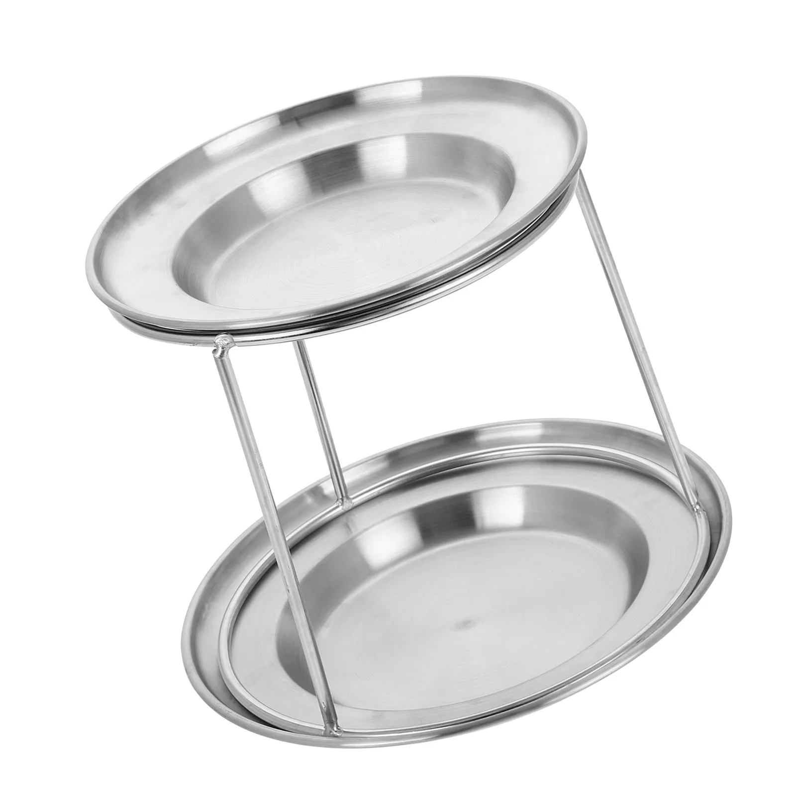 Stainless Steel Seafood Display Stand Double Layer Easy Clean Holder for Oysters Shrimp Crab Buffet Party Serving Tray
