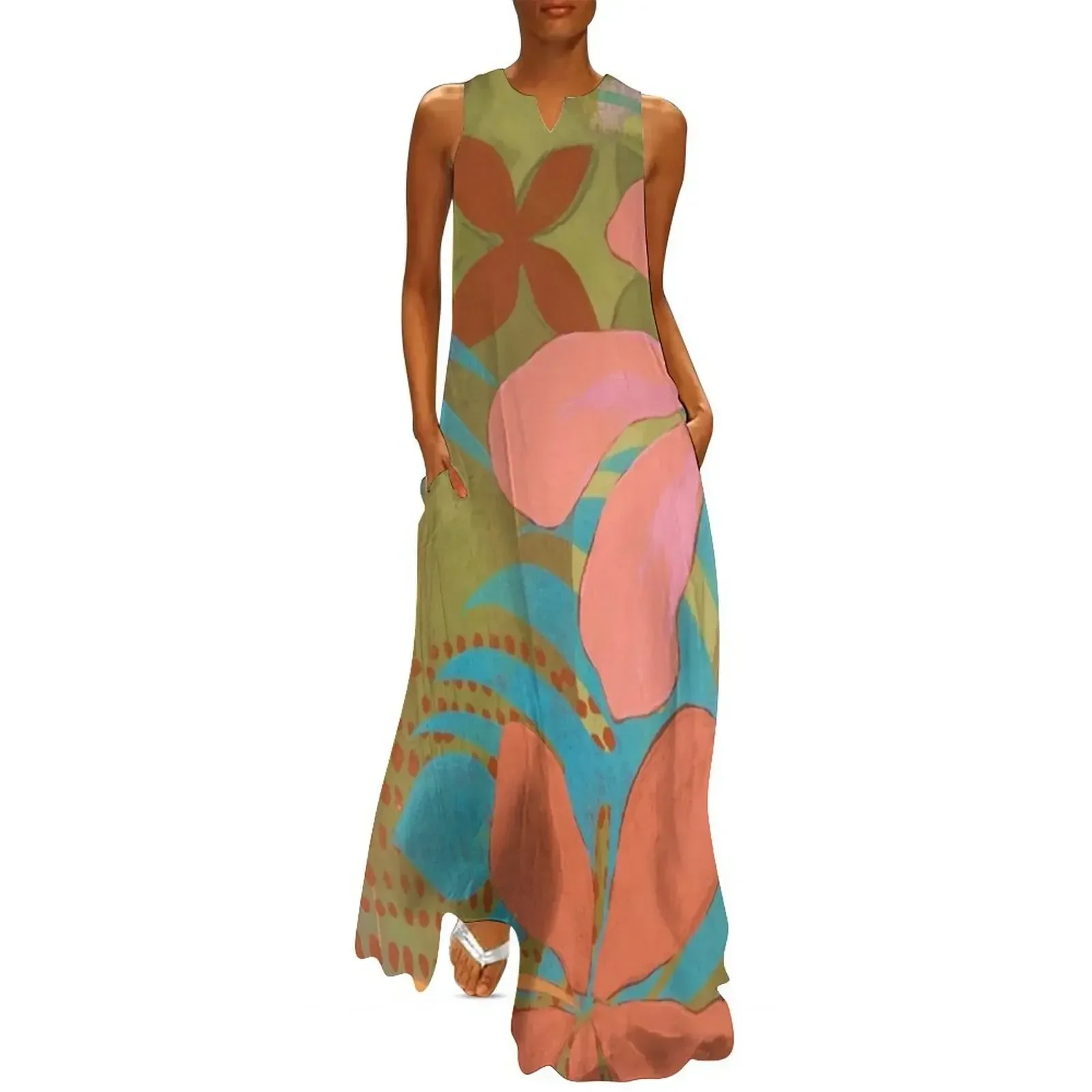 

Hibiscus Dreams Dress and Scarf Long Dress Clothing female women evening dress Cocktail of dresses