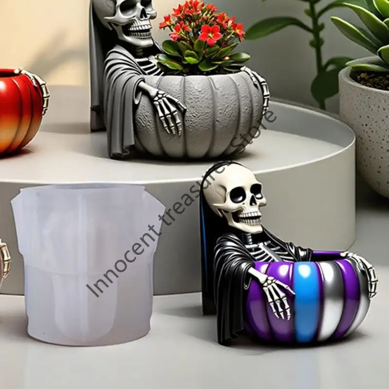 

3XUA Multipurpose Silicone Mould For Jewelry Halloweens Decoration And Plant Pots