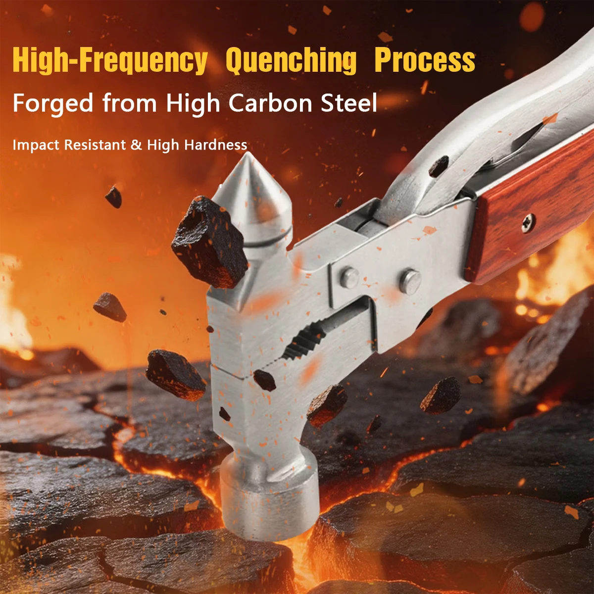 14 in 1 Multifunctional Car Safety Hammer Emergency Escape Tool Window Breaker Seatbelt Cutter Portable Survival Hammer