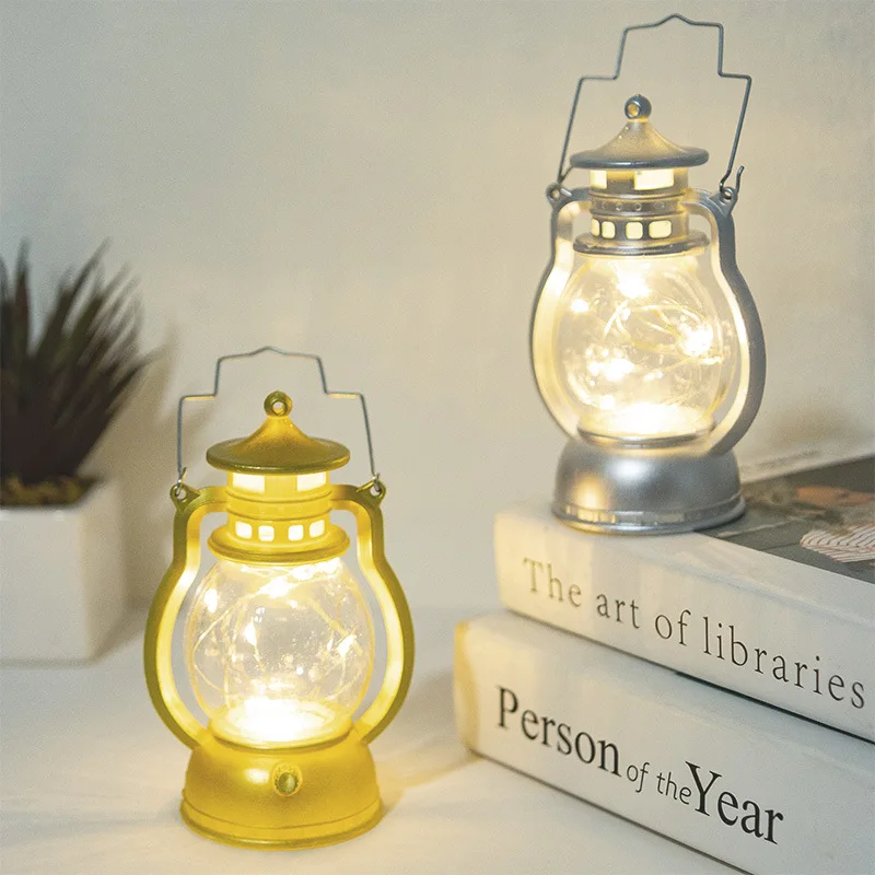 Candela elettronica portatile con lampada a zucca piccola luce notturna di Halloween con batteria LED ornamenti natalizi decorazioni per la casa