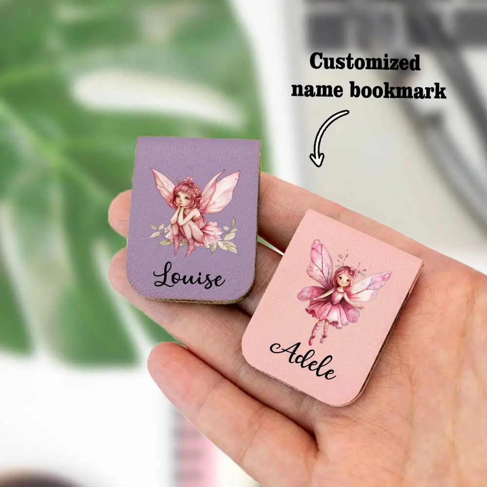 1 personalized leather magnetic bookmark Durable and soft leather bookmark anti folding portable book clip Textual Page Marking
