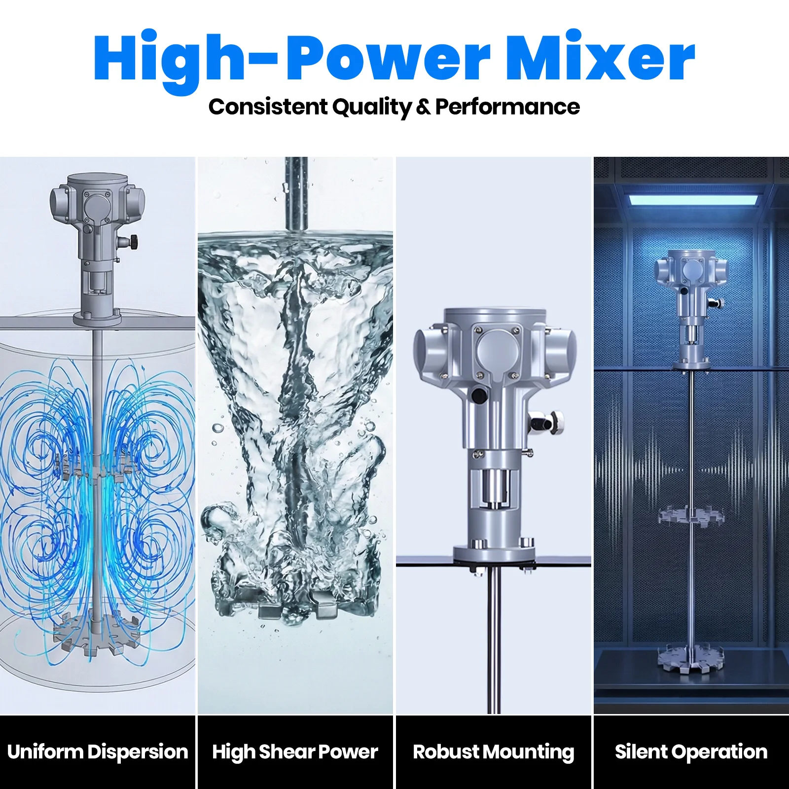 

Пневматическая мешалка на 55 галлонов, 3/4 л.с., для химических материалов с вязкостью 1-5000 мПас, с кронштейном, для смешивания краски