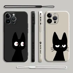 With Lanyard Case for Xiaomi Redmi K40 Pro K60 Ultra 9C 9 10 10A 9A 9I 10C 12 4G 9T Cute Lucky Cat Silicone Cover Bag