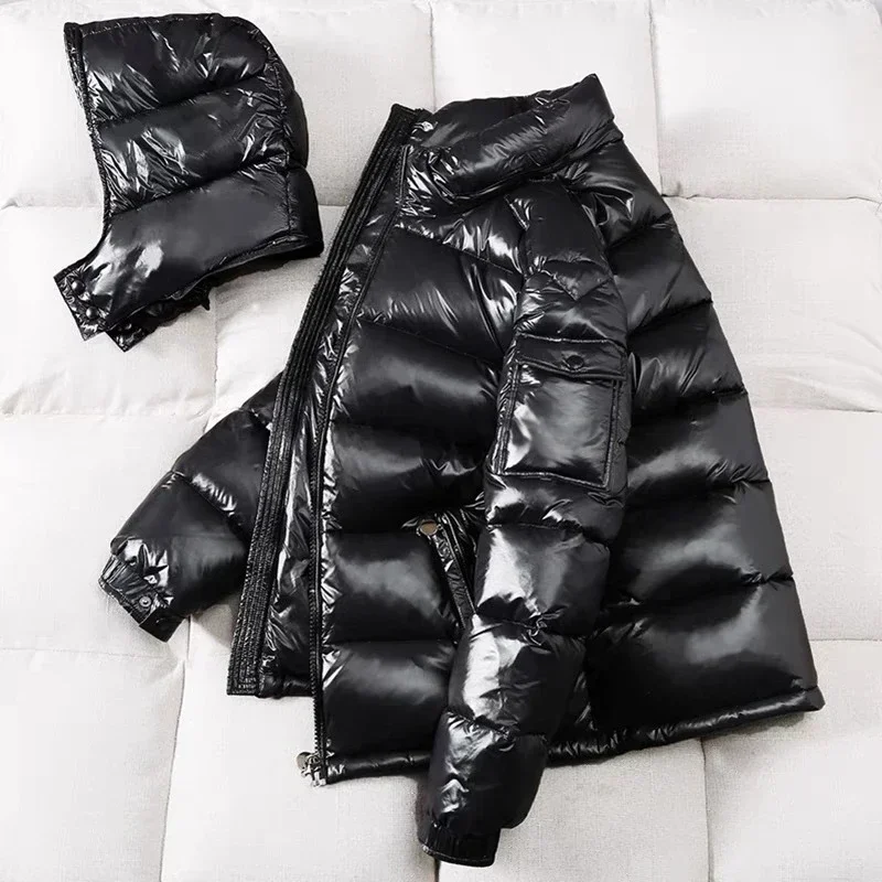 Nuevos abrigos de invierno para hombre, abrigos de plumón de pato blanco brillante, chaquetas acolchadas informales con capucha, Parkas a prueba de viento para exteriores de calidad para hombre, chaquetas cálidas 3XL