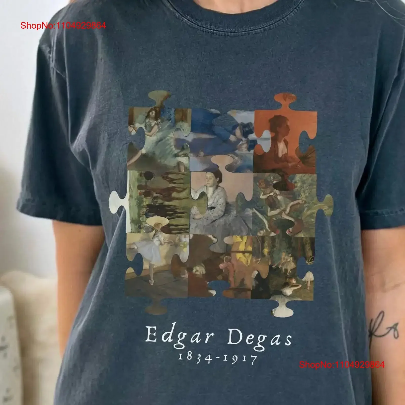 Camiseta de Edgar Degas: Ensayo de Ballet, Pintura de Bailarina, Artistas Famosos, Impresionista, para Amantes de las Artes Finas, Suéter Artístico