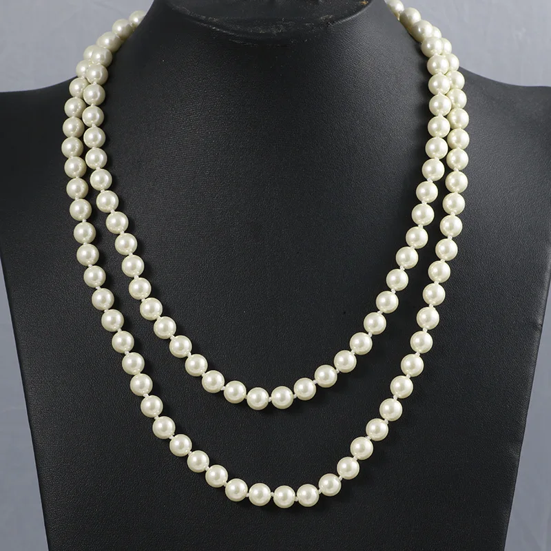 

Jewelry 1:1 High Quality 106+8cm Pearl Necklace Gift For Women Wife Mom Girlfriend Pearl Jewelry