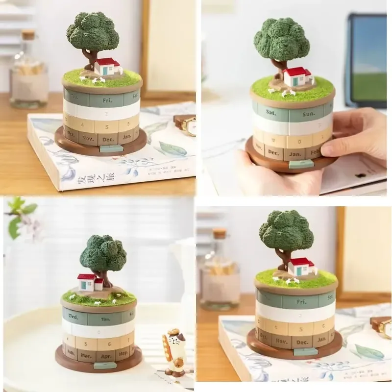 Creative Healing Love Cartoon Plastic Jewelry Keychain Earrings Ring Set Music Storage Box Charming Christmas Home