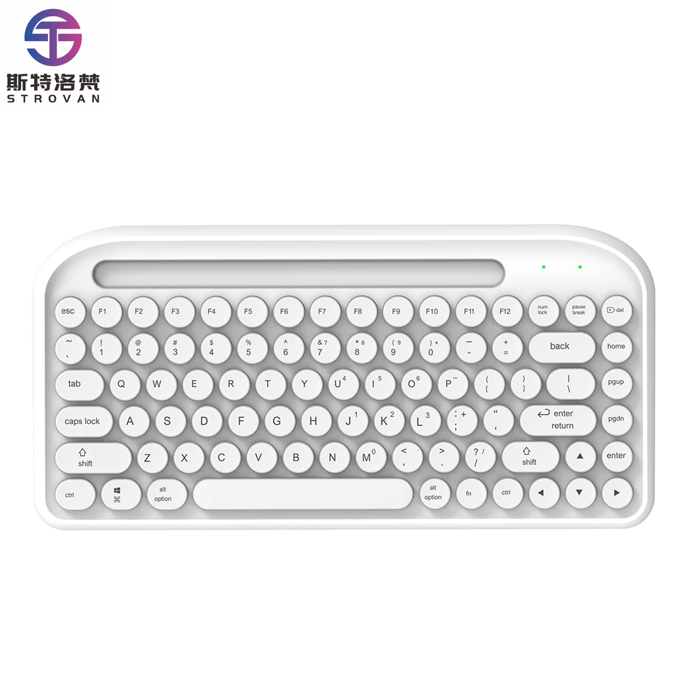 Mini for BT Keyboard with Portable U Slot Stand Colored Keyboard for Phone Tablet Laptop