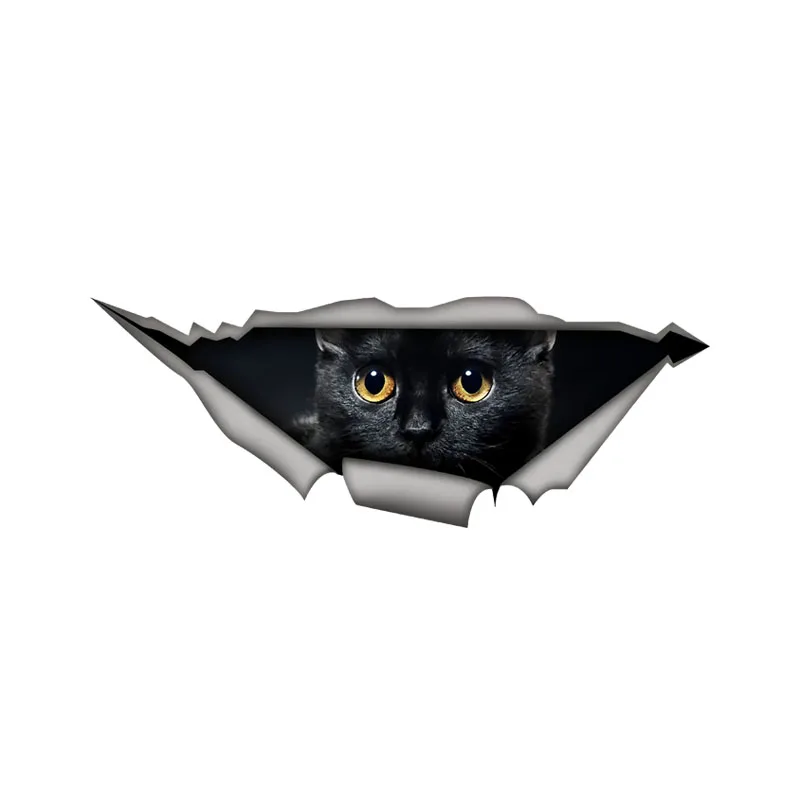 DK576# Cute Black Cat Car Decals Bumper Window Animal Stickers Car Accessories Waterproof Vinyl Material
