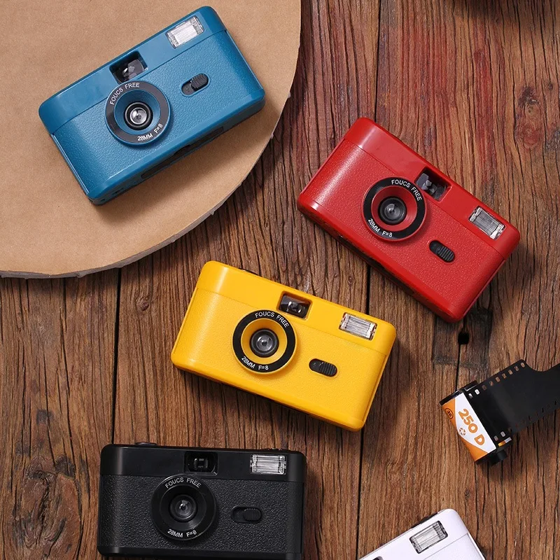 Retro Style M35 Film Camera Non-Disposable Reusable Camera 135 Film Fool With Flash Student Retro Film Machine Instax