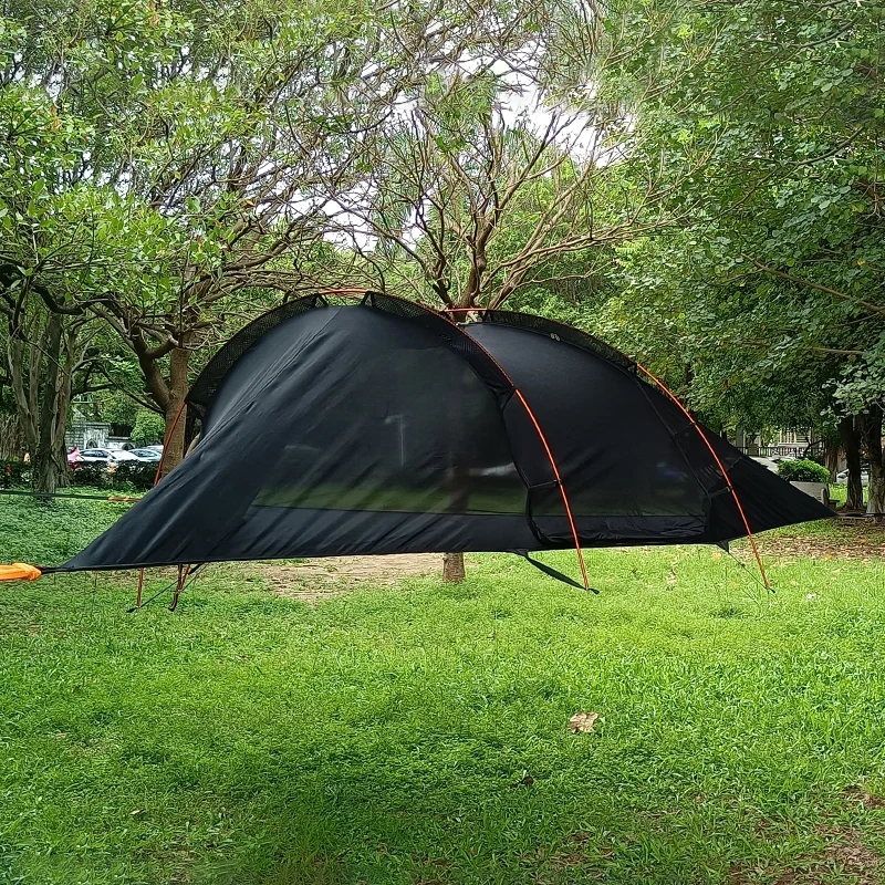 Double Layer 2-3 Person Polyester Tree Tent with Rain Fly Hanging Tree House Camping Hammock for All Seasons