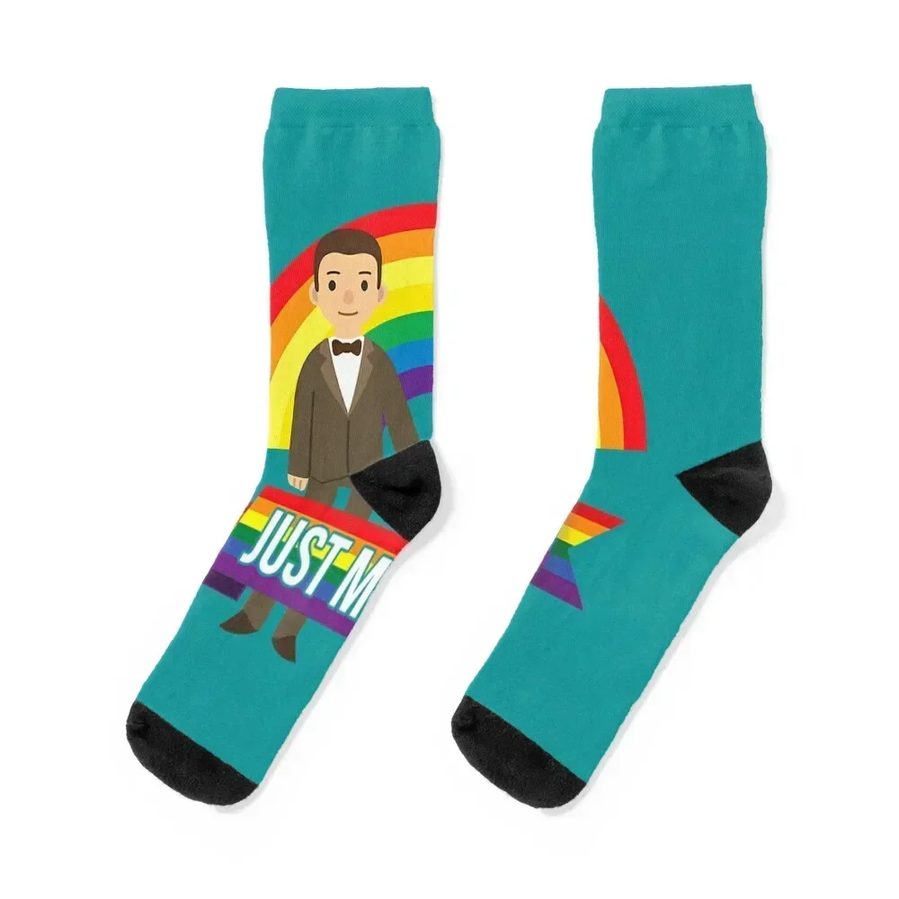 Gay Couple Just Married Rainbow LGBT Wedding Tee Socks cute warm winter Socks Male Women's