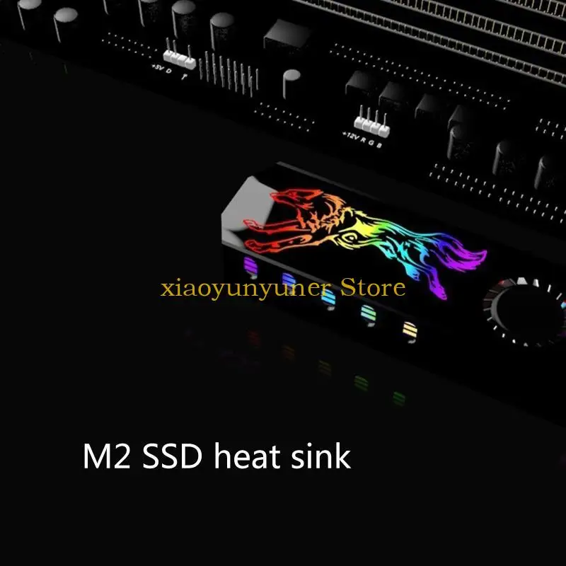 

P9JB ARGB SSD Heatsink 5V 3Pin M.2 2280 Drive Hard Disk Heat Sink Cooler Cooling Pad Vest Thermal Pad