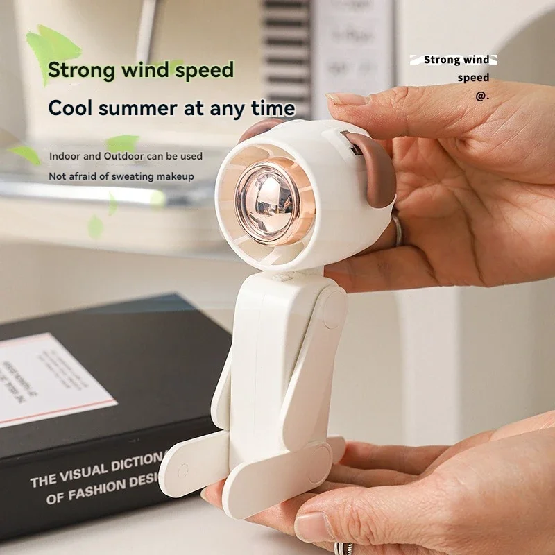 2024 nuovo regalo creativo Cute Pet Puppy USB Small Fan Cute Girls Ins Mini Desktop dormitorio Ornament Fan