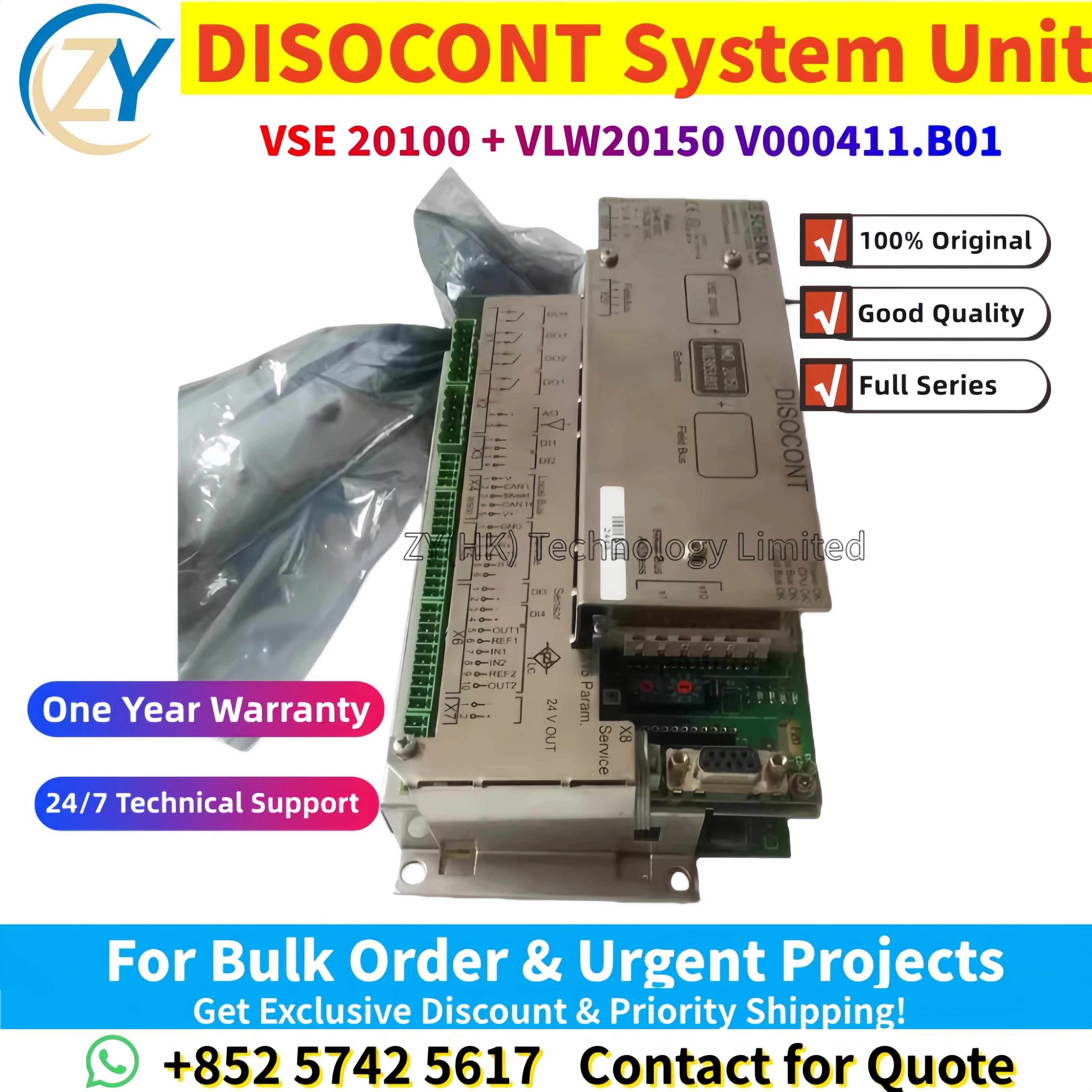100% Original VSE 20100 VLW20150 V000411.B01 Schenck DISOCONT System Unit Beand New & In Stock
