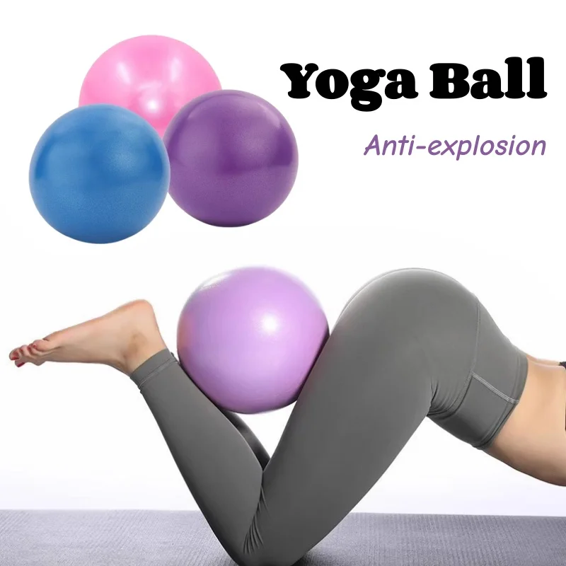 Women Gym Yoga Fitness Ball Thickening Type Anti-explosion Diameter 25cm 9.8in Pilates Workout Mini Ball Sculpting Legs and Hips