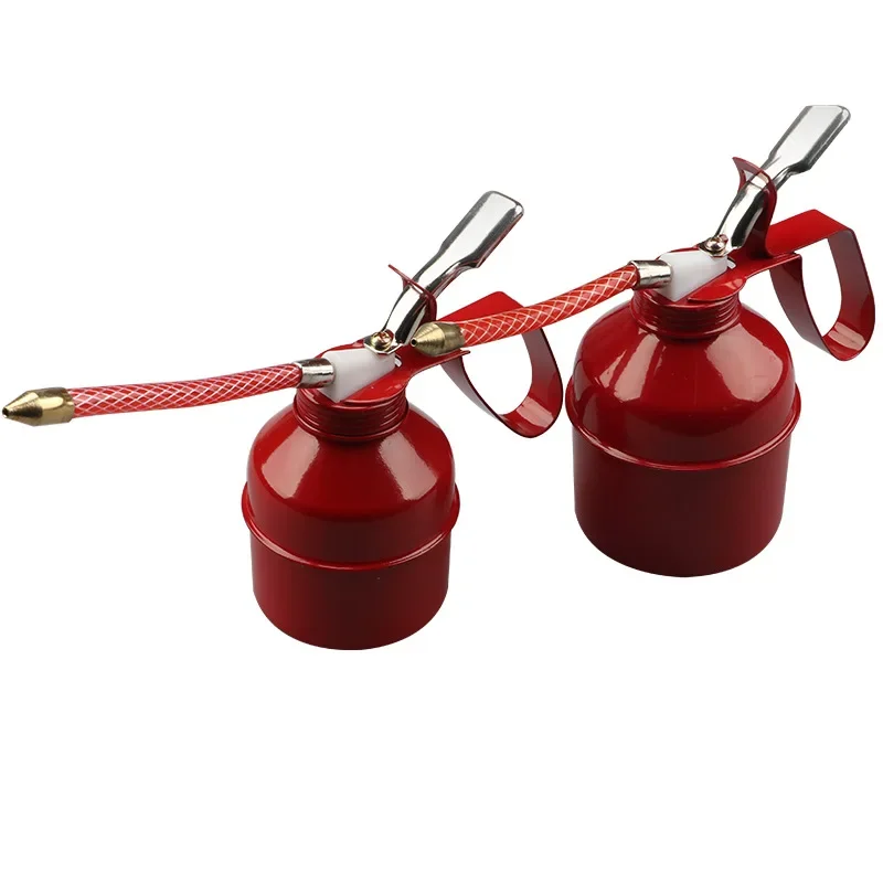 Mini Grease Gun Hose Oil Injector Can Spout Oiler Gun Oil Pump 500cc Oil Can Plastic Transparent Hose High Pressure Hose Oiler