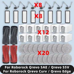 Fit For ( Roborock Qrevo 5AE / S5V / Curv / CurvC / Curv S5X 5A1 5XC / Edge / EdgeC / Edge S5A 5V1 ) Parts Brush Filter Mop Bag