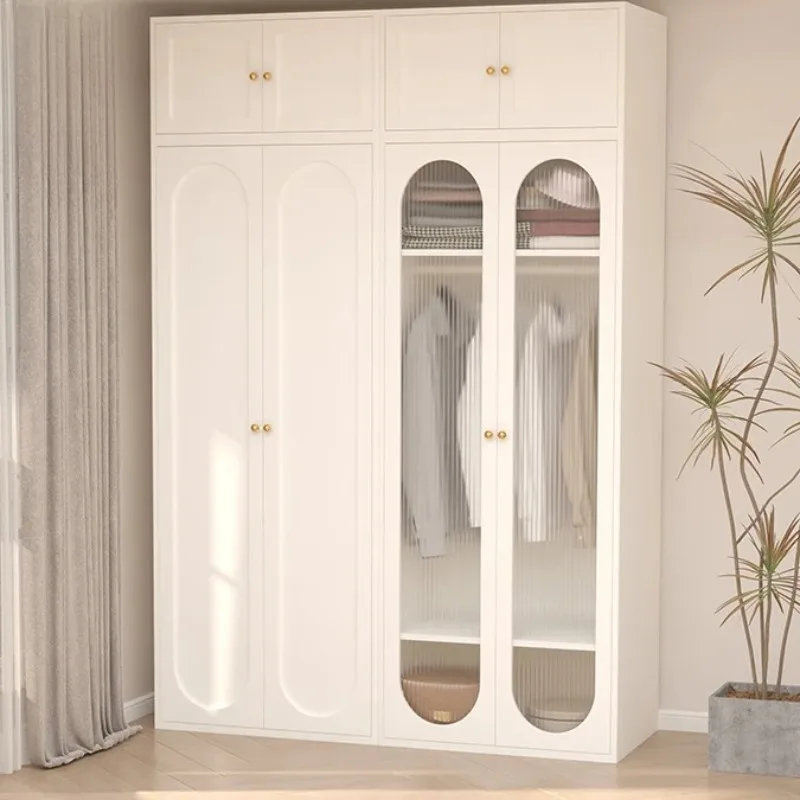 

Glass Adults Wardrobes Hanging Clothes Modern Space Saving Bedroom Closet Storage Organizer Roupeiros De Quarto Furniture