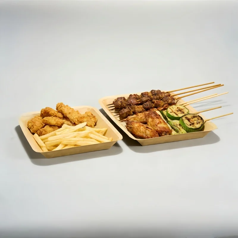 20/50Pcs Disposable Barbecue Paper Plate Commercial French Fries Chicken Nuggets Biodegradable Catering Picnic Tray Oil Resistan