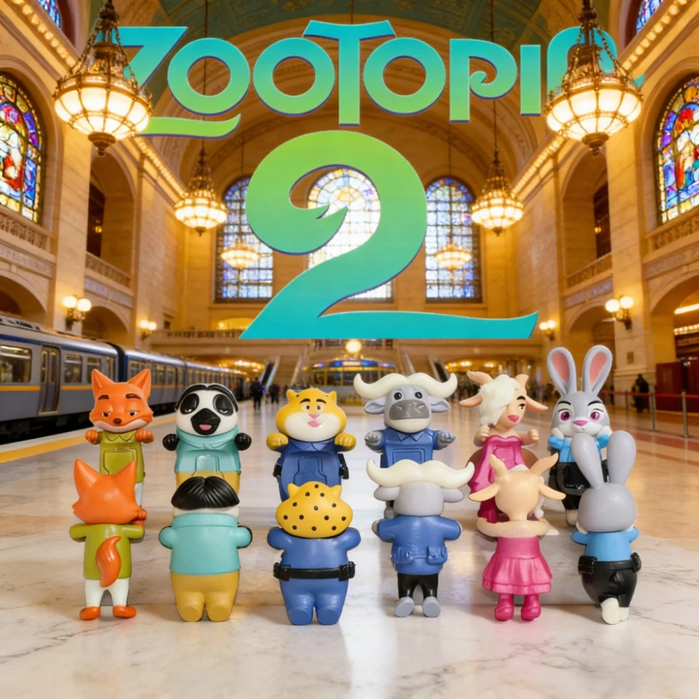 Boîte aveugle de Zootopia Disney, jolie figurine d'action Nick Judy, poupée en peluche, boîte mystère, figurines d'anime, sac à dos pendentif, cadeaux de noël