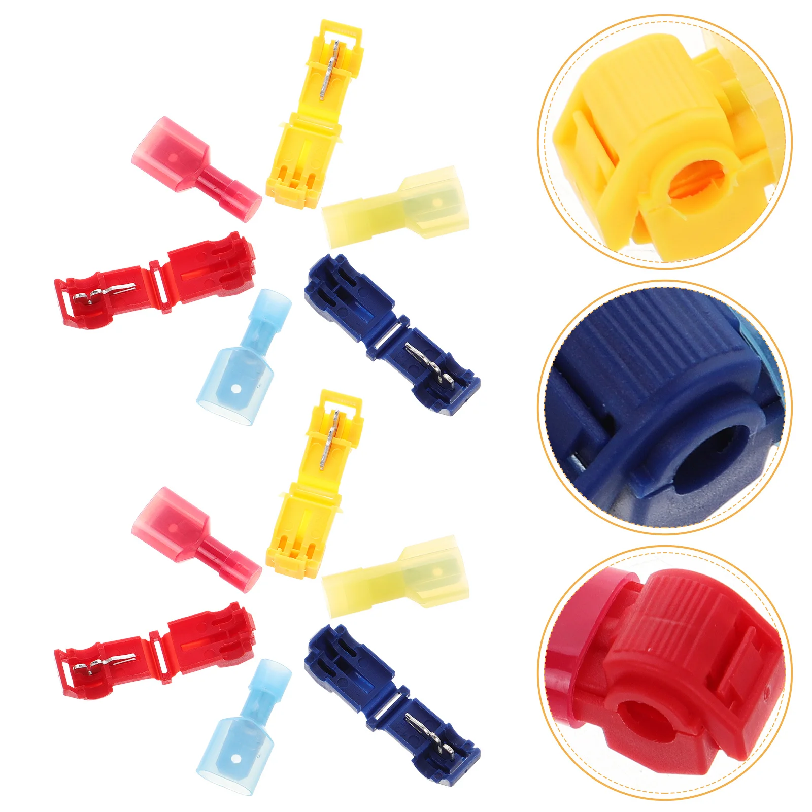 

120Pcs T-Tap Wire Connectors Kit Quick Splice Electrical Connectors for Automotive Marine Wiring Repairs Easy Installation No