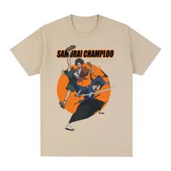 Samurai Champloo Vintage T-shirt Mugen Japan Anime Cotton Men T shirt New Tee Tshirt Womens Tops