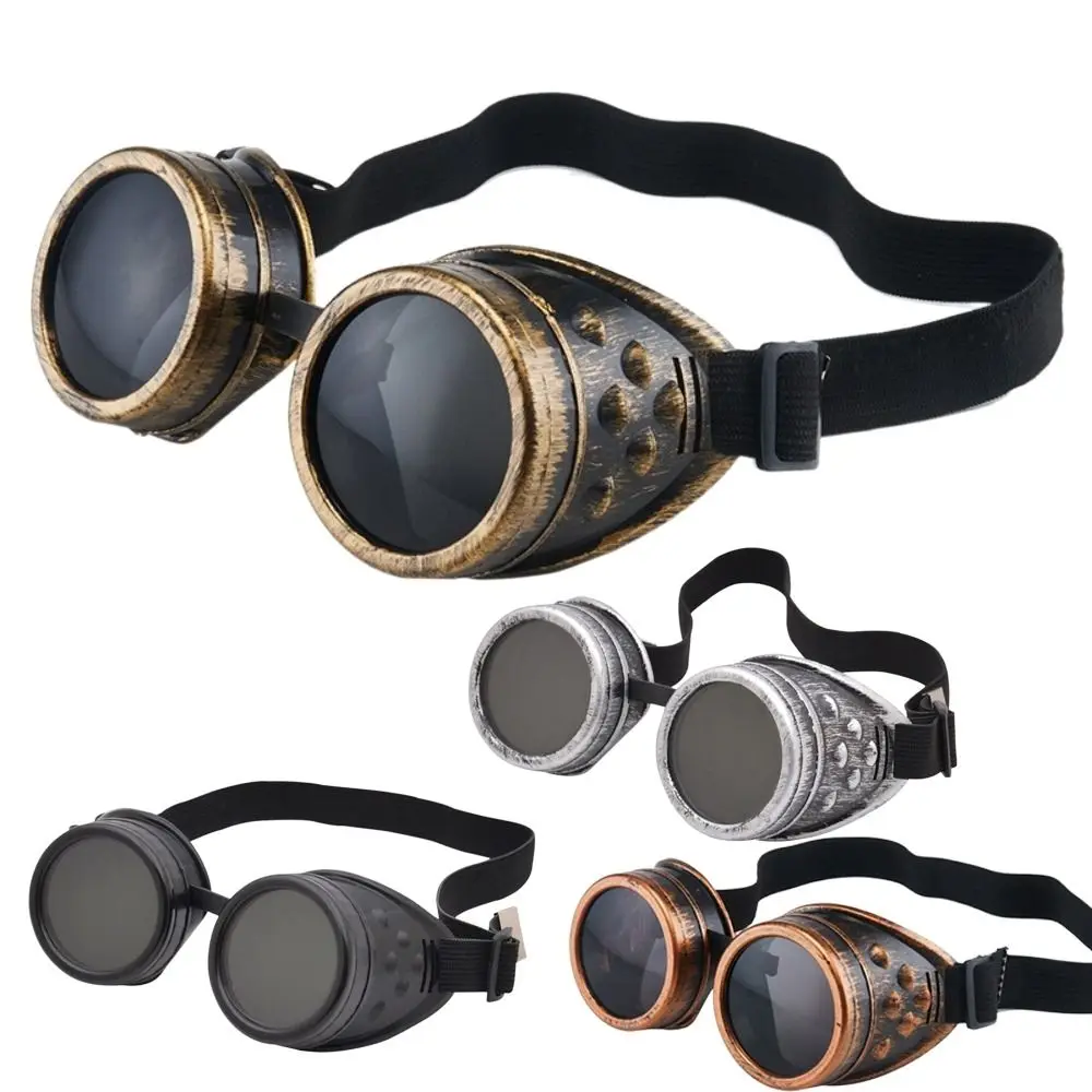 D9 New Halloween Costume Cyber Goggles Victorian Goth Steampunk Goggles Glasses Cosplay Vintage Cosplay Punk Glasses Cycling