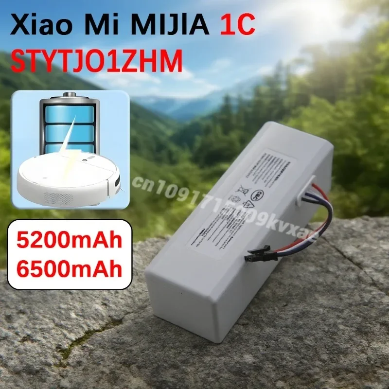 High-Capacity 14.4V 5600/6500mAh P1904-4S2P-MM Rechargeable battery for MiJia 1C STYTJ01ZHM Robot Vacuum Mop Accessories