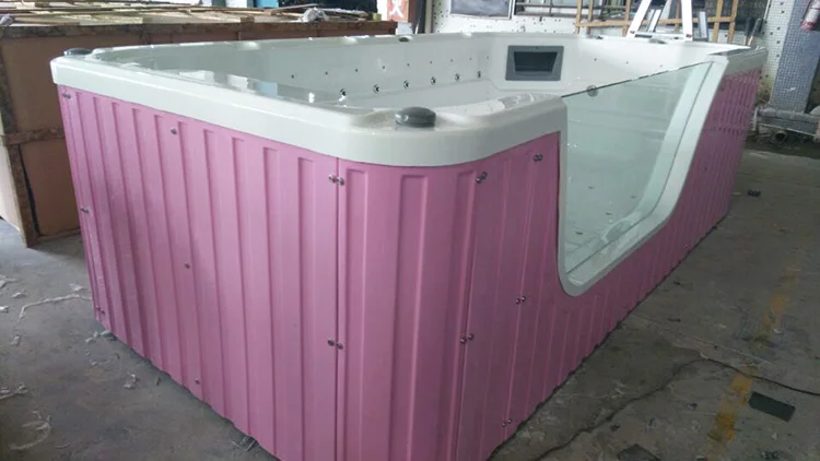 Baby Spa Shop New Pink Acrylic Kids Bath, Heated Bubble Large Baby Pool, Whirlpool Baby Spa Bath