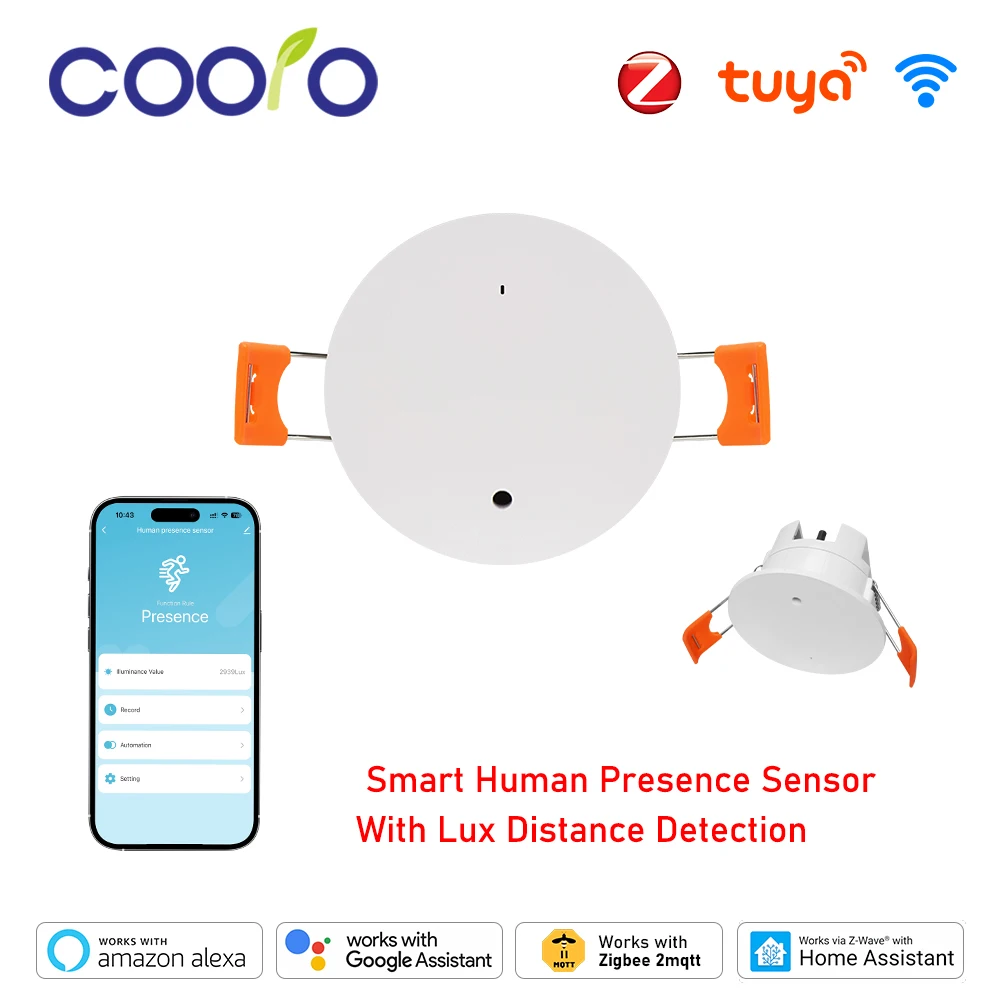 Tuya Zigbee 3.0 sensore di presenza umana Wifi MmWave Radar Detector Smart Home sensore di movimento con lavoro con Home Assistant