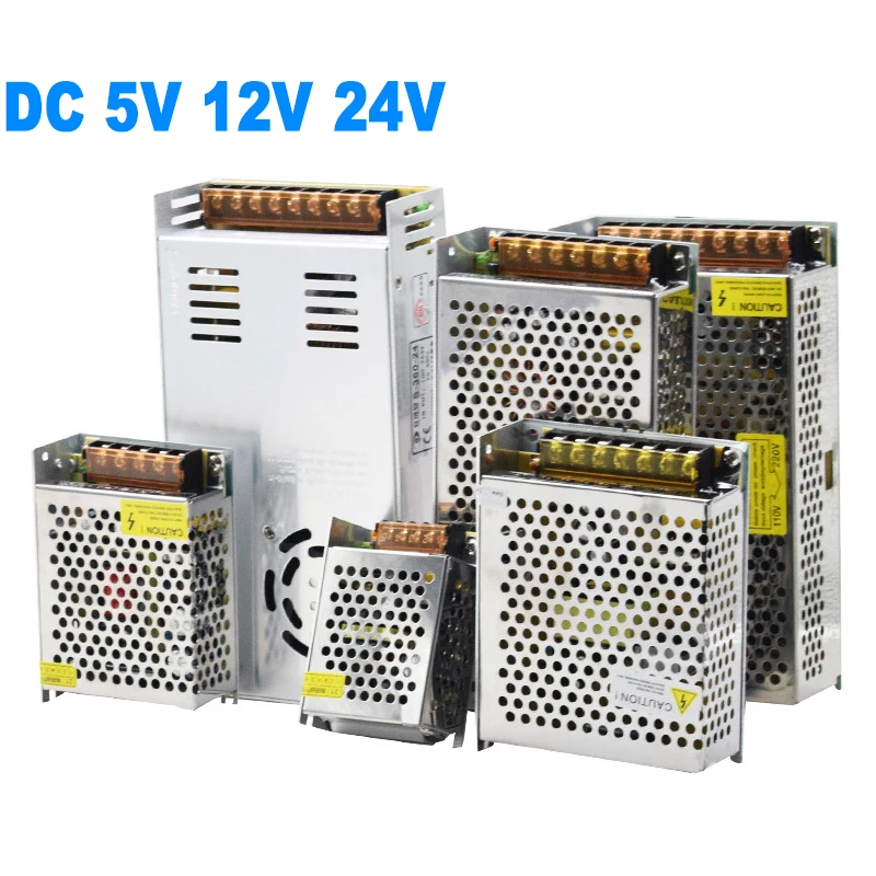 DC Power Supply 1A 5A 10A 20A 25A 30A 40A 50A 60A Transformer 220V to 12V 24V 5V Transformer Converter LED Driver LED Lighting