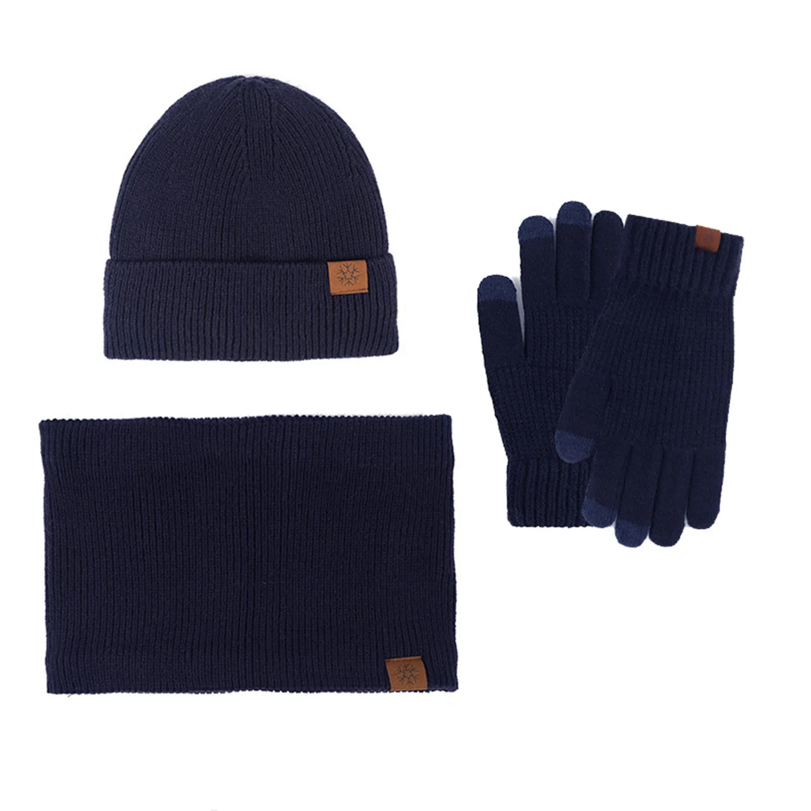 Gestreifte handschuhe doppel set kinder 3 stücke für kinder schicht schal plüsch futter set für mützen winter strick junge winter snood hat mädchen