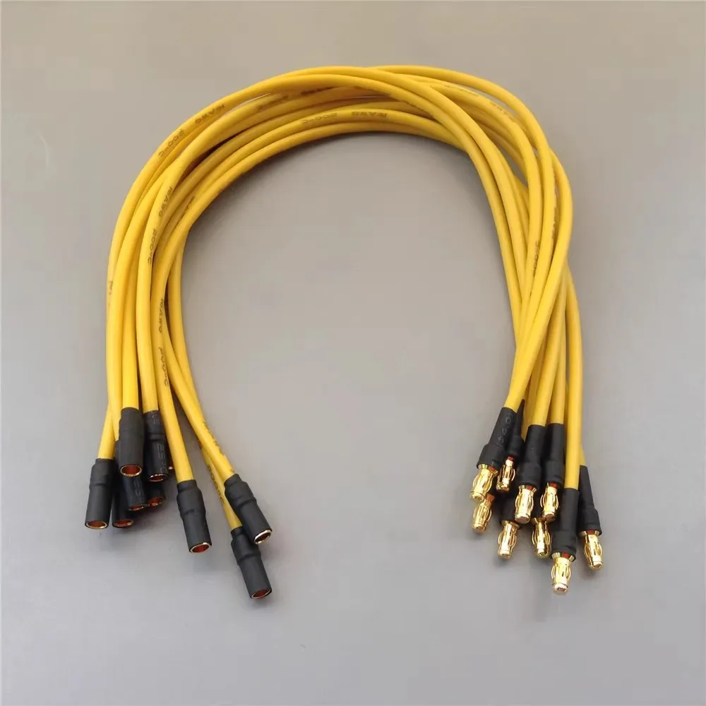 Cable de extensión ESC de Motor de alambre de silicona de alta temperatura de 3,5mm 16AWG enchufes macho/hembra de 30cm